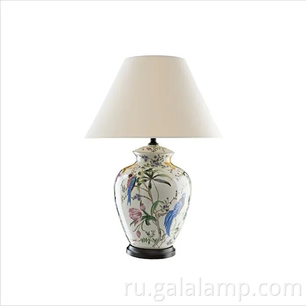 Изысканная коралловая цветочная керамическая лампа для стильного домашнего декора